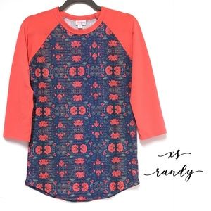 LuLaRoe Randy 3/4 Length Baseball Tee